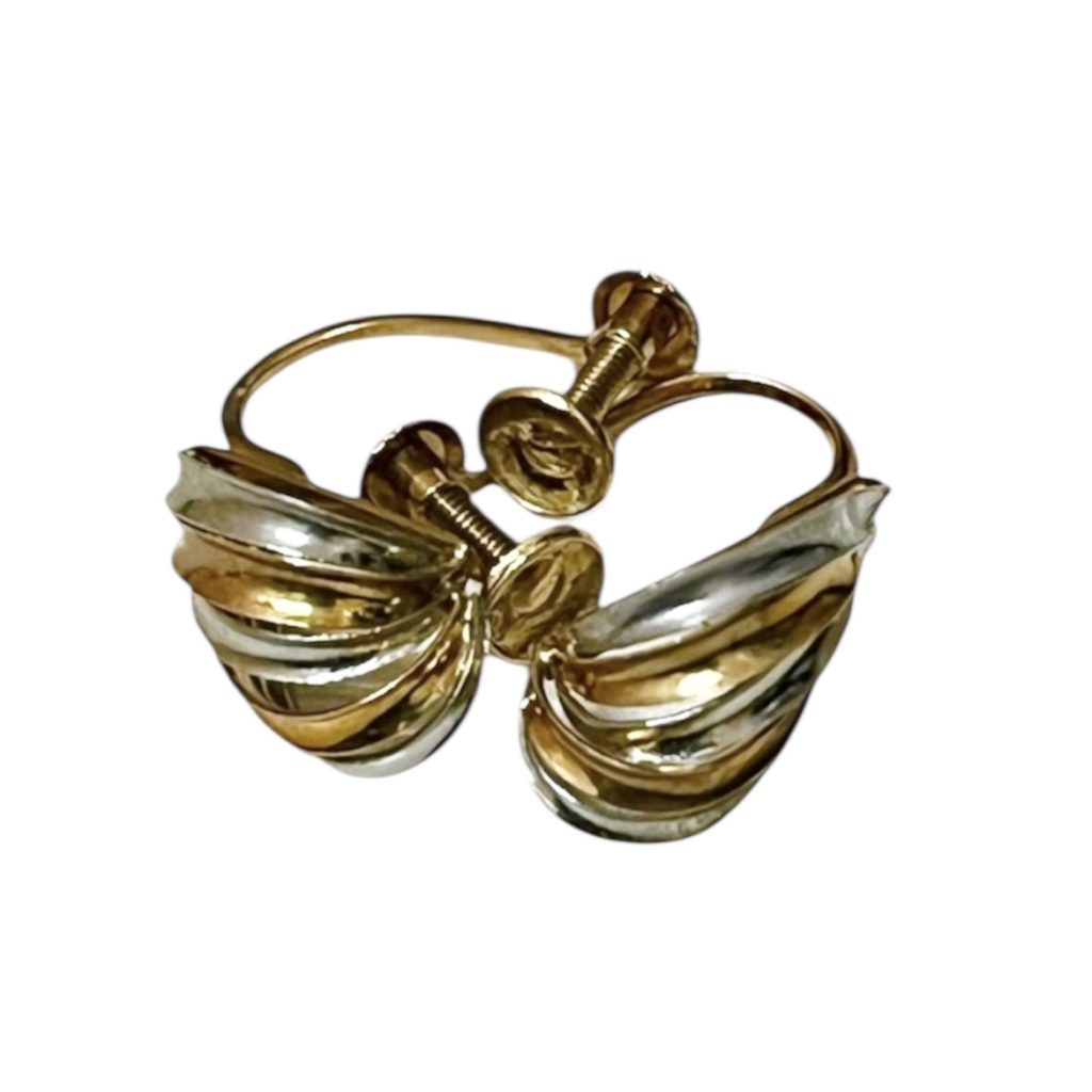 K18/Pt900 コンビピアス