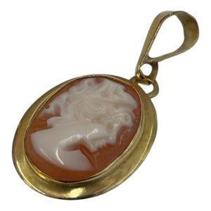 K18 18金 750 カメオ ネックレストップ