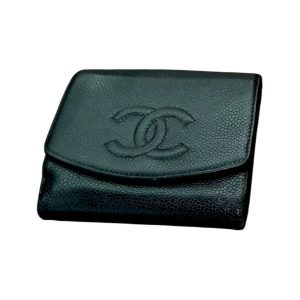 シャネル 二つ折り財布 キャビアスキン