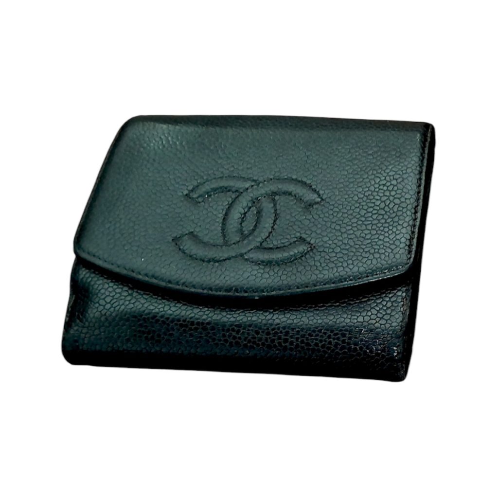 シャネル 二つ折り財布 キャビアスキン