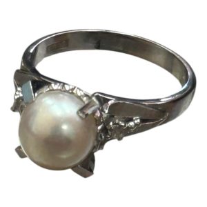 K14WG 14金　ホワイトゴールド　リング　指輪　パール　買取り