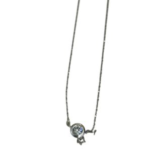 Pt850（プラチナ）ダイヤモンド付ネックレス