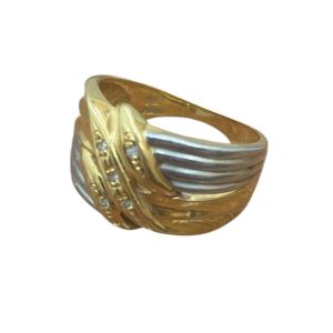 K18/Pt900 コンビリング　18金/プラチナ900