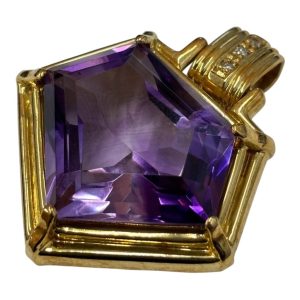 K18 18金 750 ネックレストップ アメジスト