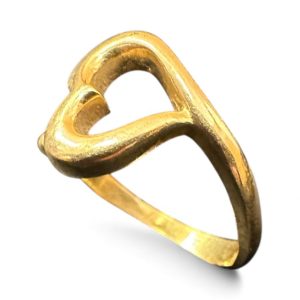 K18 18金 ハートリング (指輪）