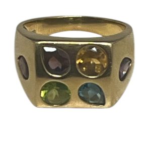 K18 18金 リング 石付き