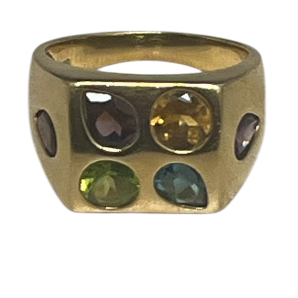 K18 18金 リング 石付き