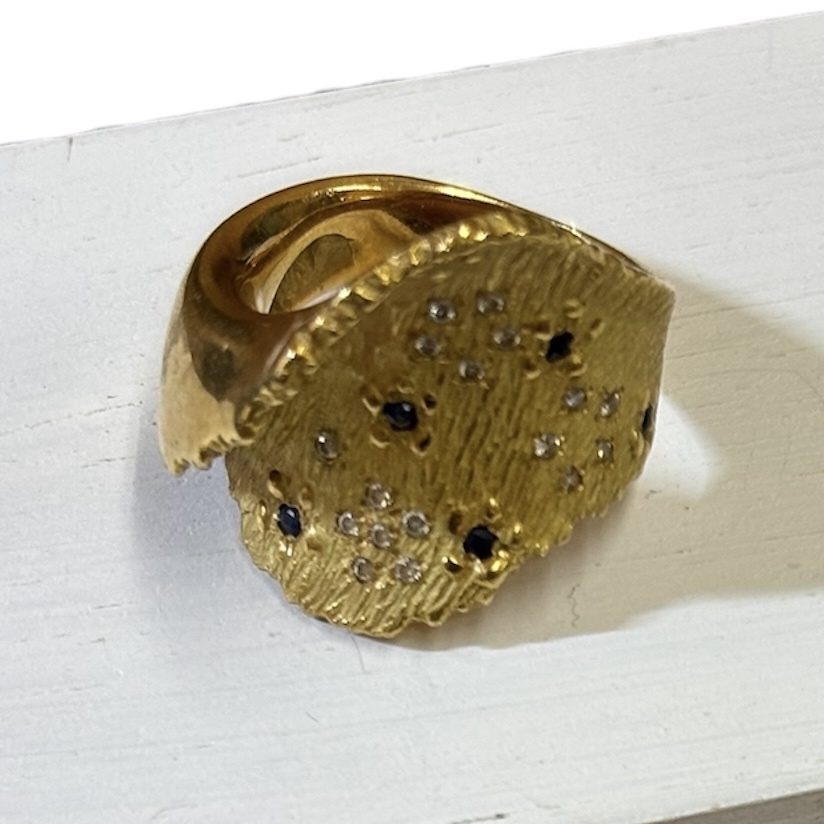 K18 18金 ダイヤ サファイア リング アクセサリー ジュエリー 貴金属