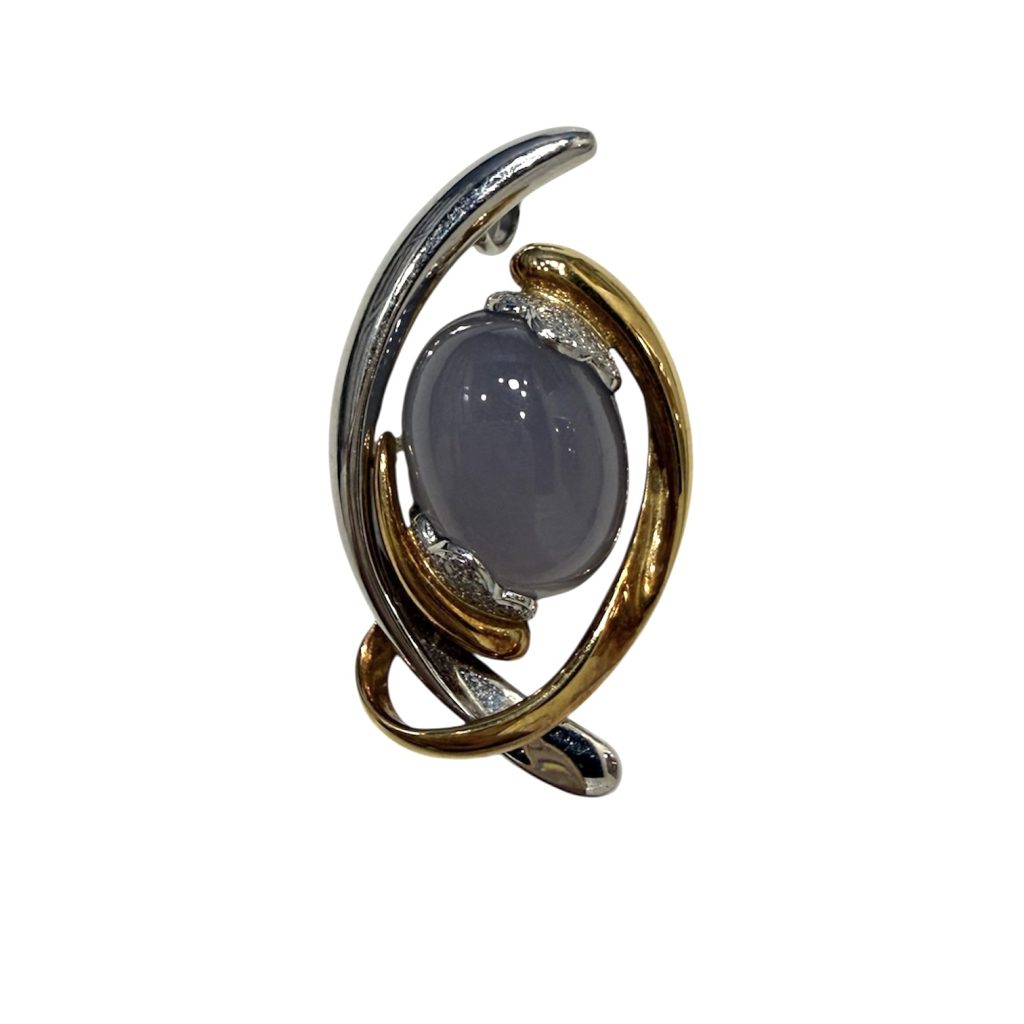 K18 Pt900 18金 プラチナ900 ブローチ