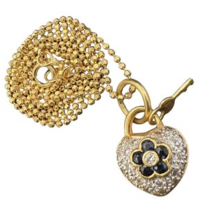 K18（18金） ネックレス 石付き