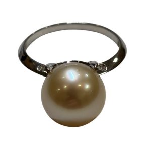 Pt900 リング パール付き