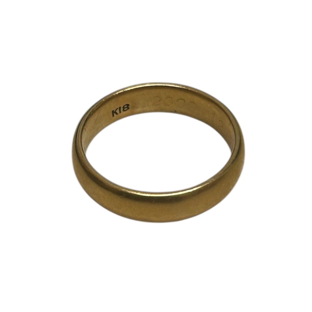 K18 石なしリング