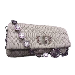 【miumiu (ミュウミュウ)】 マテラッセ クリスタル ショルダーバッグ