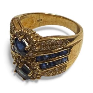 K18 18金 サファイア付きリング