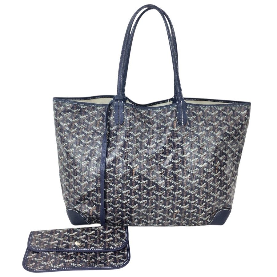 GOYARD  ゴヤール サンルイPM PVCxレザー トートバッグ