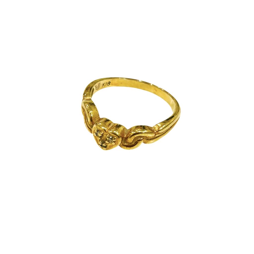 K18 メレダイヤ付きリング