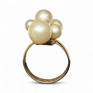 パール付き K18（18金）リング