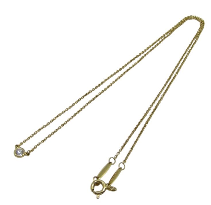 ティファニー  1Pダイヤ ネックレス K18