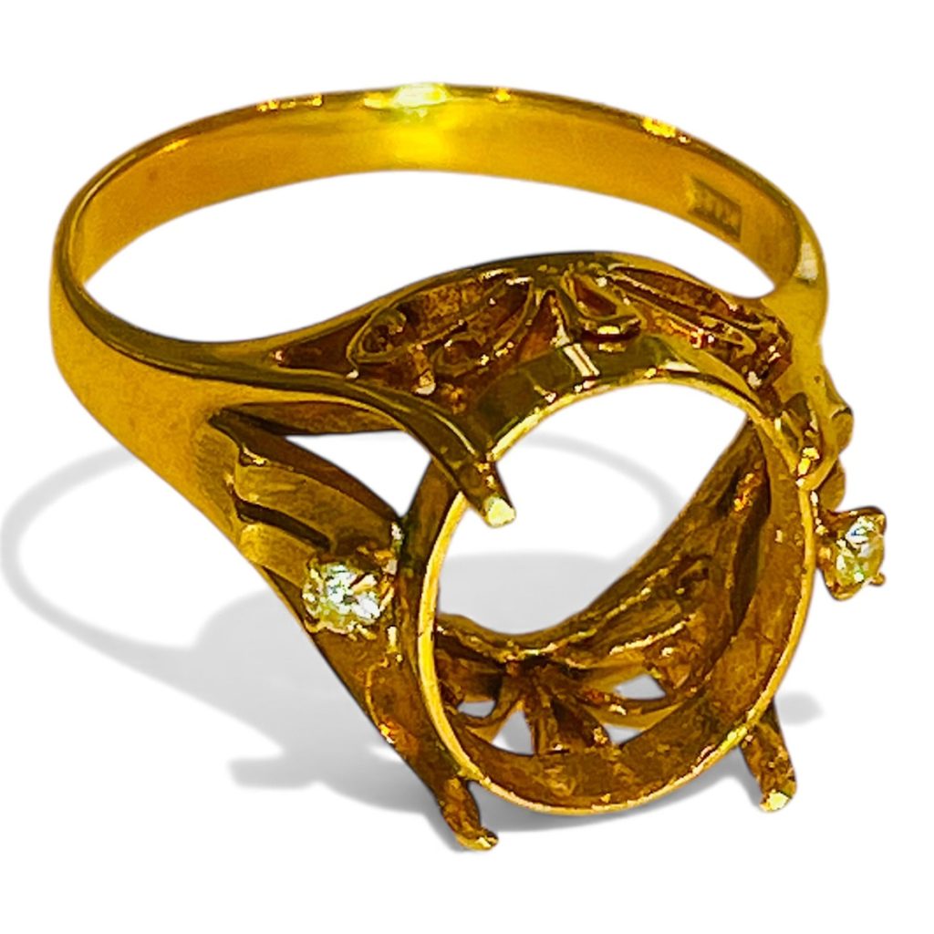 K18　リング　石取れ【750】