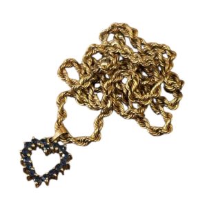 14K  アトK 14金 585 サファイア ネックレス ジュエリー 貴金属