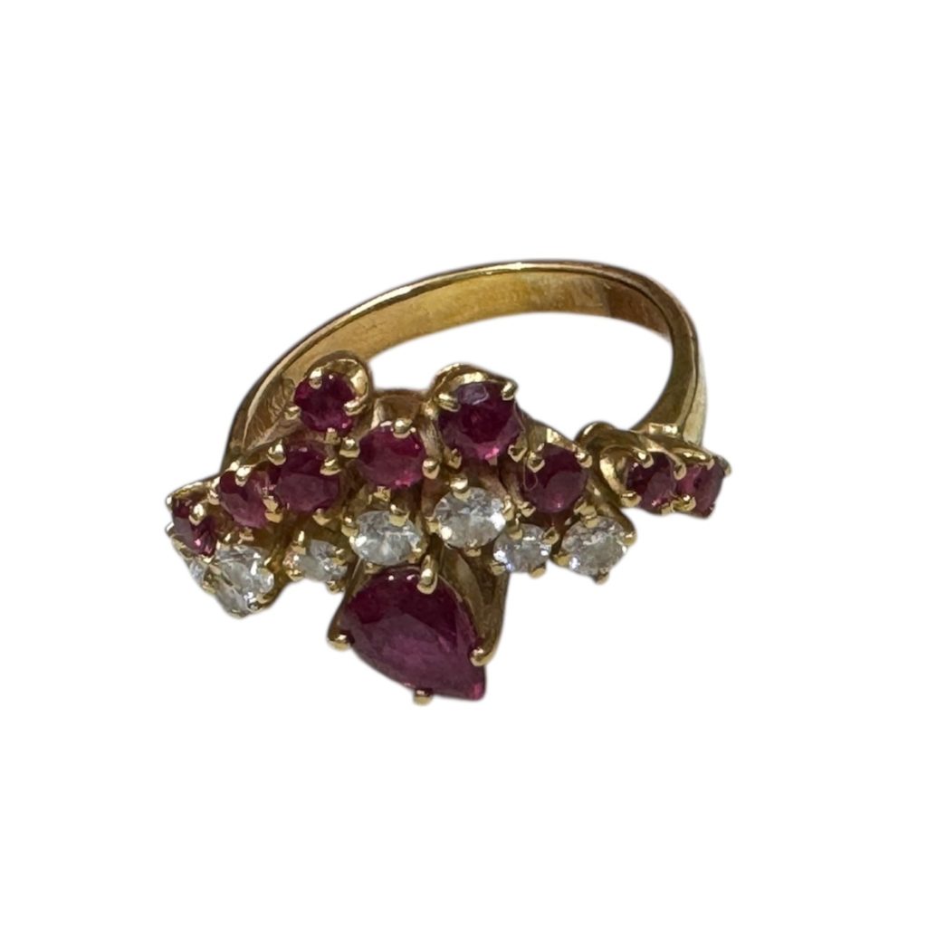 K18(18金) ルビー/ダイヤ リング