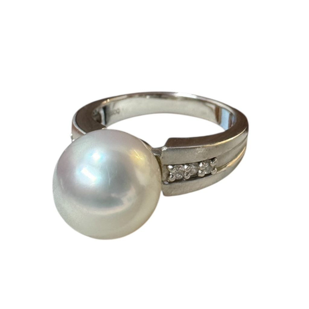 Pt900 パール/ダイヤ リング