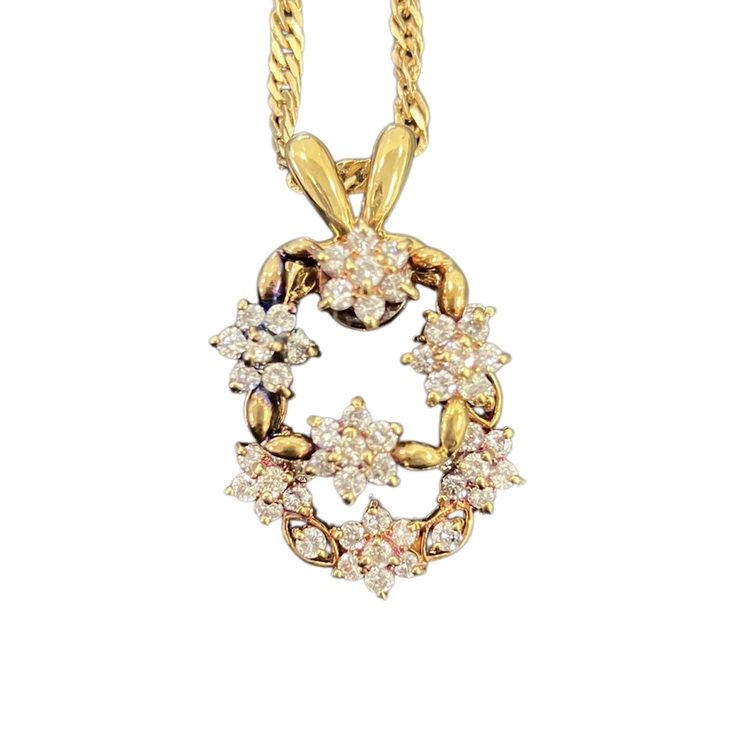 メレダイヤ K18 18金 750 デザインネックレス