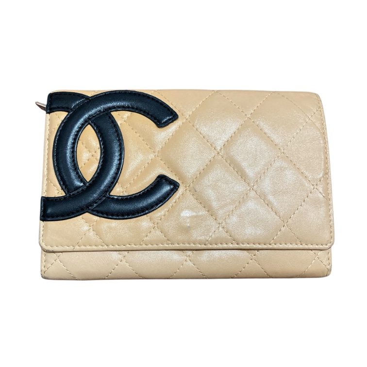 CHANEL　カンボンライン　2つ折り財布