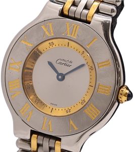 カルティエ マスト21 ヴァンテアン 1330 QZ シルバー文字盤