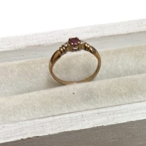 K9 9金 ルビー メレダイヤ リング アクセサリー ジュエリー 貴金属