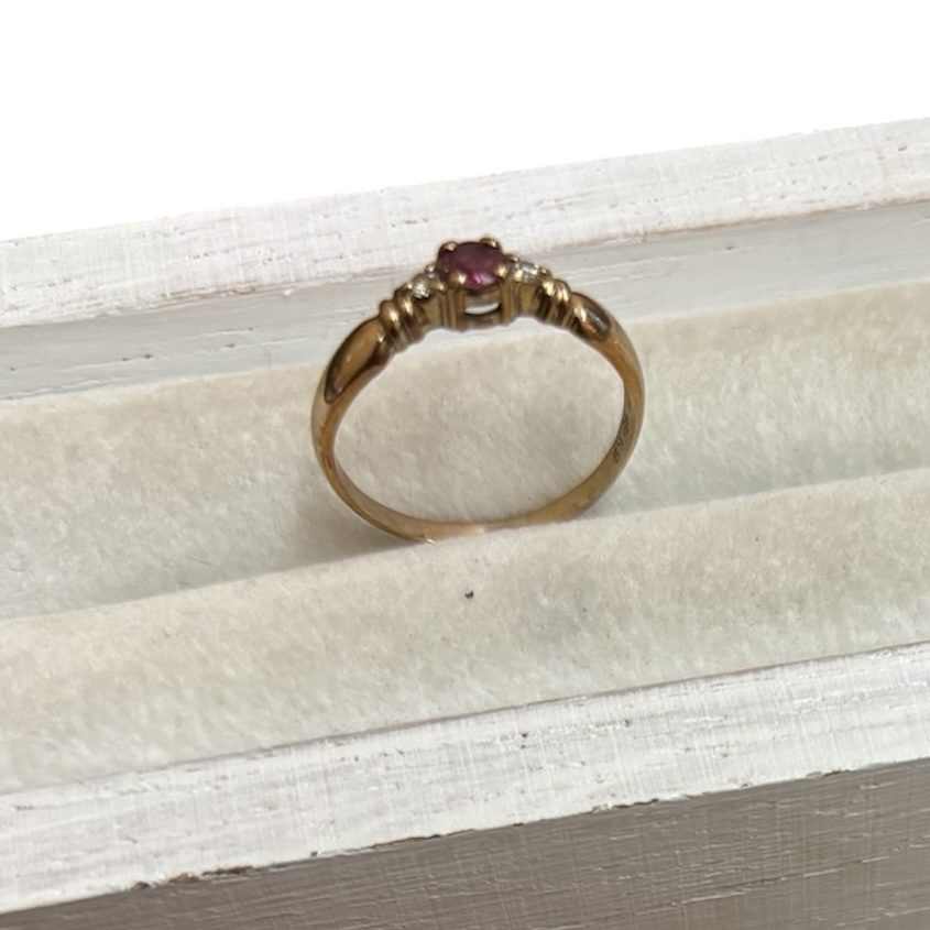 K9 9金 ルビー メレダイヤ リング アクセサリー ジュエリー 貴金属