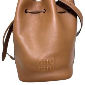 miu miu レザートート コニャック