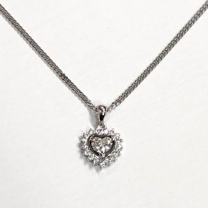プラチナ900 (Pt900) ネックレス ダイヤ ハートシェイプカット ジュエリー | 根室市宝林町