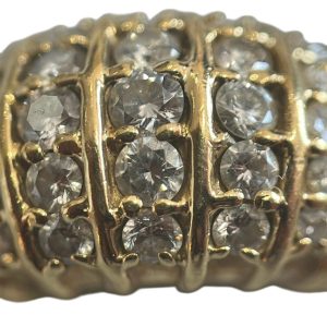 K18ダイヤモンドリング　ダイヤモンド付18金指輪