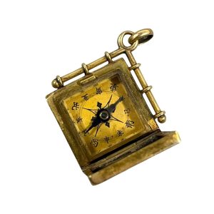 アンティーク　ヴィンテージ　K18方位磁石