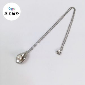 TASAKI パール付き シルバーネックレス