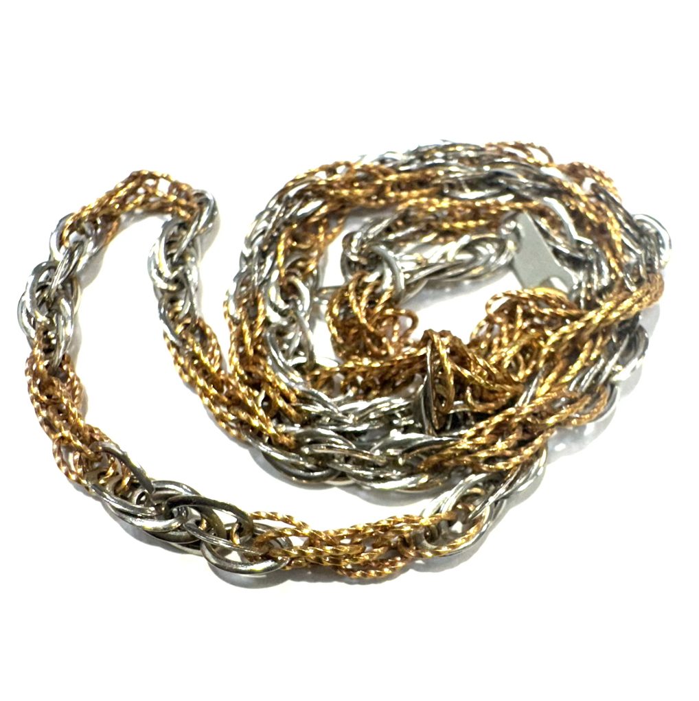 K18/Pt850 18金 プラチナ コンビ ネックレス