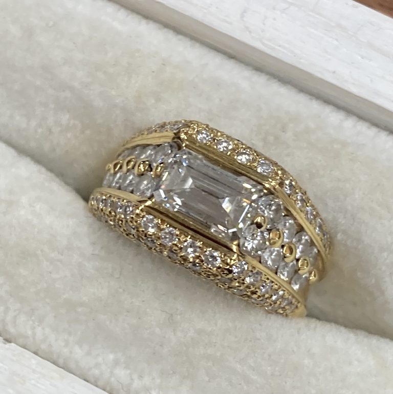 K18 18金 ダイヤモンドリング