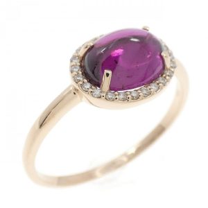 K18PG ガーネット リング　ピンクゴールド