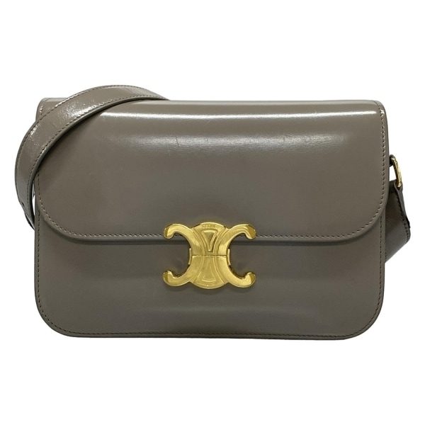 セリーヌ CELINE ショルダーバッグ クラシック トリオンフ バッグ/トリオンフ ミディアム グレーベージュ バッグ