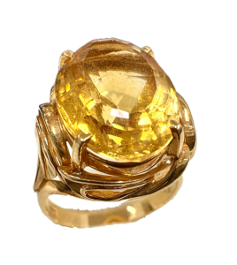 指輪　リング　アクセサリー　金　K18　18金　宝石　シトリン