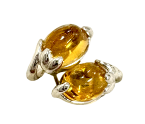 ピアス イヤリング アクセサリー プラチナ Pt900 宝石 シトリン