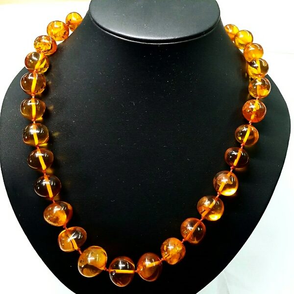 天然 琥珀 ネックレス