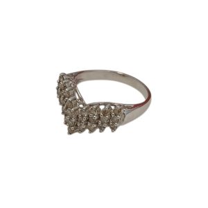 Pt900 プラチナ メレダイヤ付きリング