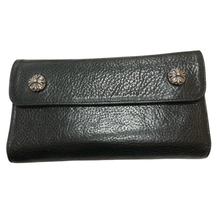 クロムハーツ WAVE クロスボタンウォレット