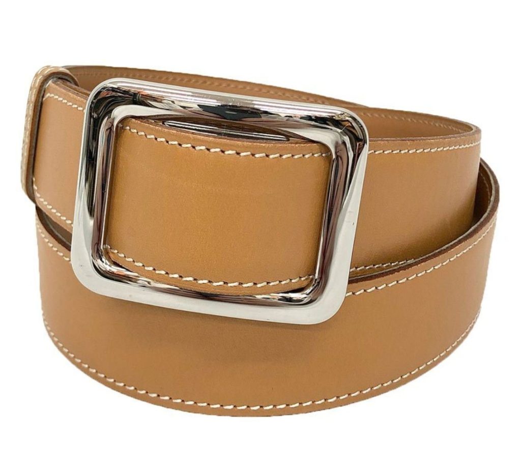 HERMES エルメス エトリヴィエール ベルト 75サイズ ライトブラウン シルバー金具