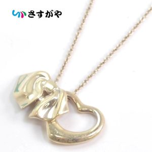 TIFFANY ティファニー オープンハート リボン ネックレス シルバー SV925