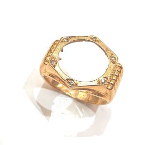 K18 メレダイヤ付き リング