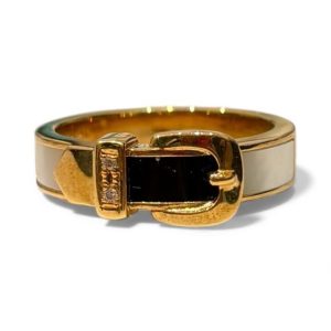 K18 リング 石あり 18金 アクセサリー