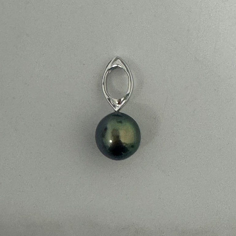 K18WG＋パール　ペンダントトップ